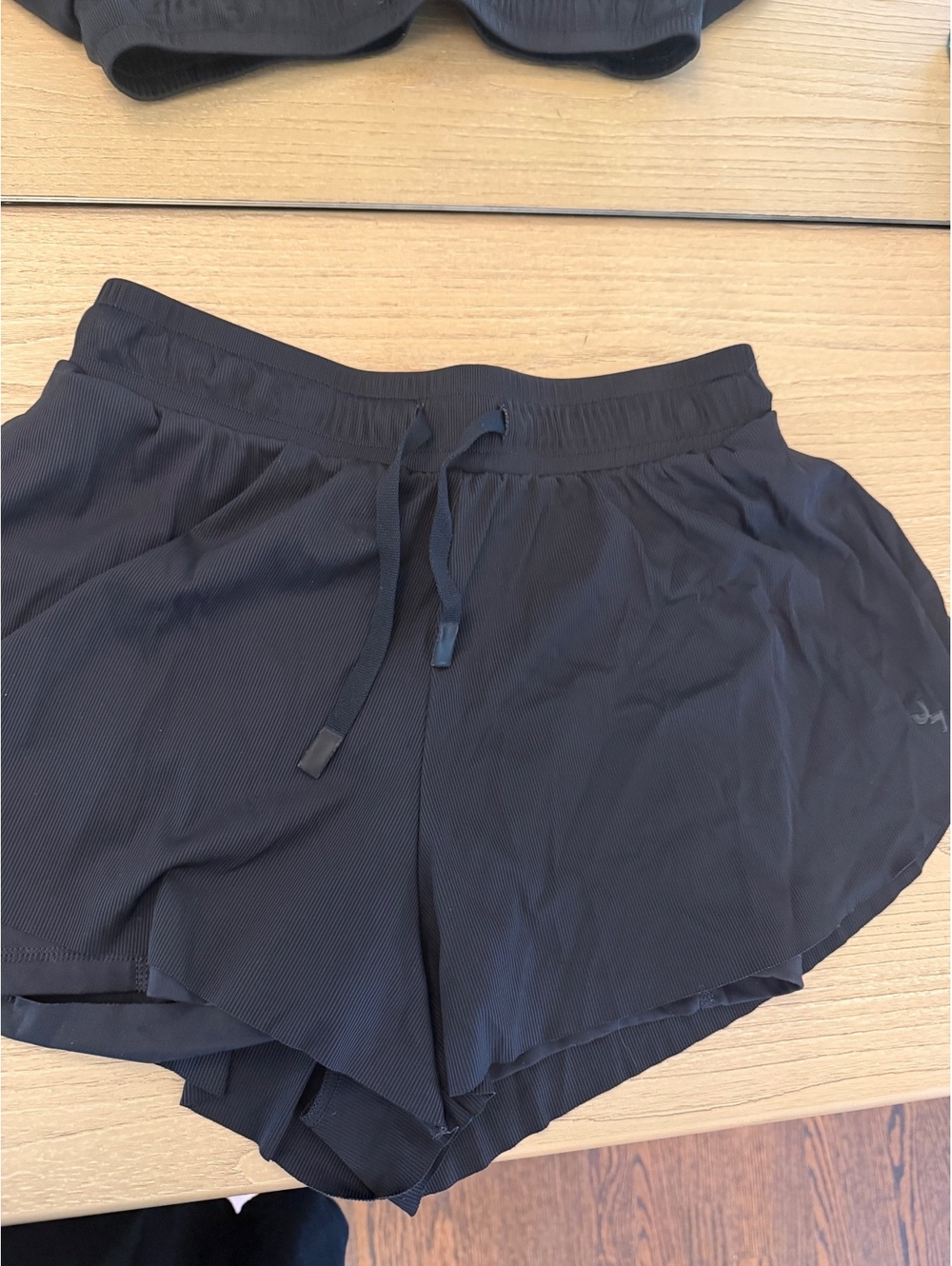 J7 womans Black Athletic Running Shorts with Inner Liner